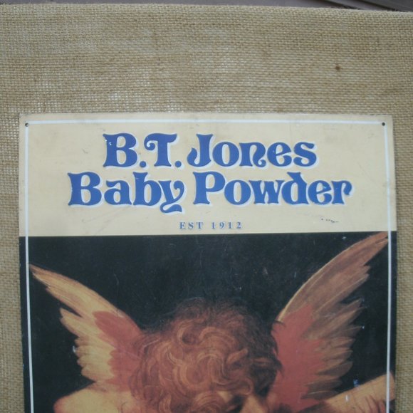Vintage B.T. Jones Baby Powder Metal Sign - Picture 2 of 16